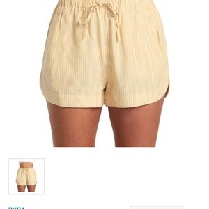 RVCA- Women's Yellow Striped Shorts